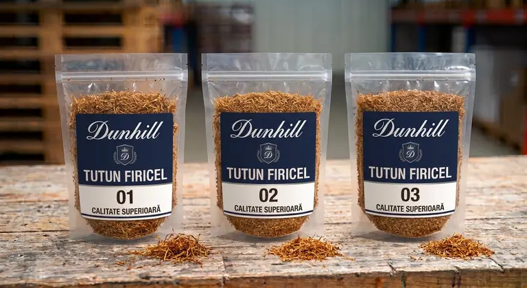 Pungi de tutun firicel Dunhill 01, 02 și 03