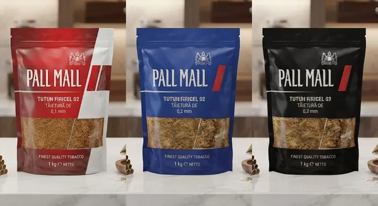 Pungi de tutun firicel Pall Mall 01, 02 și 03