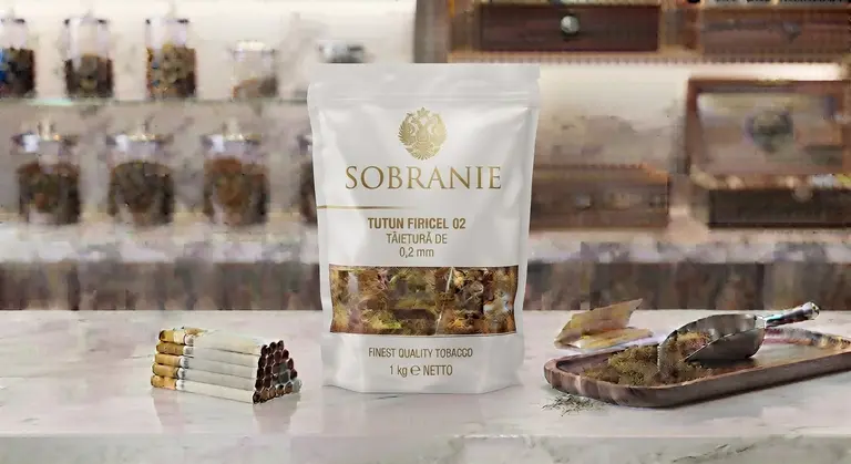 Pungă de 1 kg cu tutun firicel Sobranie 02