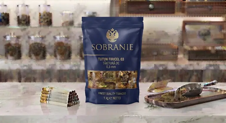 Pungă de 1 kg cu tutun firicel Sobranie 03