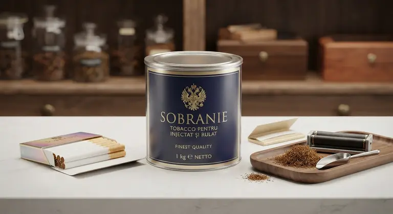 Recipient de 1 kg cu tutun tocat Sobranie